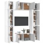 Set de muebles de TV 8 pzas madera contrachapada blanco brillo de , Muebles TV - Ref: Foro24-3188640, Precio: 440,83 €, Descu...