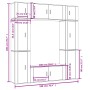 Set de muebles de TV 8 pzas madera contrachapada blanco brillo de , Muebles TV - Ref: Foro24-3188640, Precio: 440,83 €, Descu...