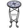 Mesa auxiliar para plantas mosaico negro y blanco de , Soportes para macetas - Ref: Foro24-41129, Precio: 36,95 €, Descuento: %