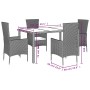 Set comedor de jardín 5 pzas con cojines ratán sintético beige en Conjuntos de jardín | Comprar online en Foru.es