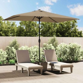 Sombrilla de jardín con palo de metal taupe 300x200 cm de , Sombrillas - Ref: Foro24-44502, Precio: 66,45 €, Descuento: %