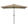 Sombrilla de jardín con palo de metal taupe 300x200 cm de , Sombrillas - Ref: Foro24-44502, Precio: 66,45 €, Descuento: %