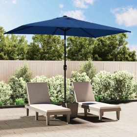Sombrilla de jardín con palo de metal azul azure 300x200 cm de , Sombrillas - Ref: Foro24-47129, Precio: 66,26 €, Descuento: %