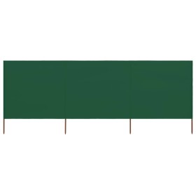 Paravientos de playa de 3 paneles tela verde 400x80 cm de , Sombrillas - Ref: Foro24-47141, Precio: 39,23 €, Descuento: %