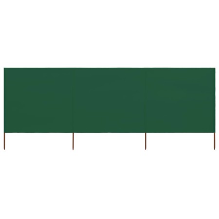 Paravientos de playa de 3 paneles tela verde 400x80 cm de , Sombrillas - Ref: Foro24-47141, Precio: 39,23 €, Descuento: %