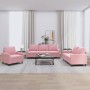 Juego de sofás con cojines 3 piezas terciopelo rosa de , Sofás - Ref: Foro24-3201479, Precio: 696,50 €, Descuento: %