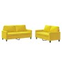 Juego de sofás con cojines 2 piezas terciopelo amarillo de , Sofás - Ref: Foro24-3201502, Precio: 449,24 €, Descuento: -5%%