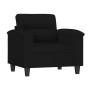 Juego de sofás con cojines 3 piezas tela microfibra negro de , Sofás - Ref: Foro24-3202293, Precio: 764,65 €, Descuento: -5%%