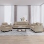 Juego de sofás con cojines 3 piezas tela microfibra gris taupe de , Sofás - Ref: Foro24-3202302, Precio: 837,20 €, Descuento:...