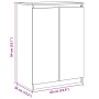 Aparador madera maciza de pino 60x36x84 cm de , Aparadores - Ref: Foro24-808108, Precio: 99,14 €, Descuento: %