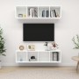 Muebles de salón de pared 2 uds madera ingeniería blanco de , Muebles TV - Ref: Foro24-3079781, Precio: 118,58 €, Descuento: ...