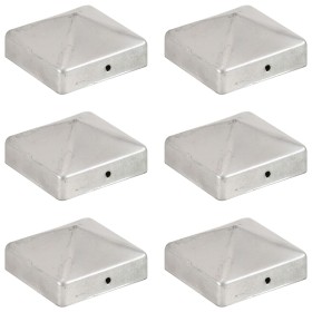 Tapas para postes de valla 6 uds metal galvanizado 71x71mm de , Accesorios para rejas y vallas - Ref: Foro24-145489, Precio: ...