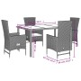 Set comedor de jardín 5 pzas con cojines ratán sintético beige en Conjuntos de jardín | Comprar online en Foru.es