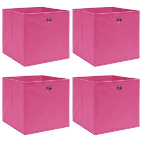 Cajas de almacenaje 4 uds tela rosa 32x32x32 cm de , Cestas para almacenaje - Ref: Foro24-288345, Precio: 25,18 €, Descuento: %
