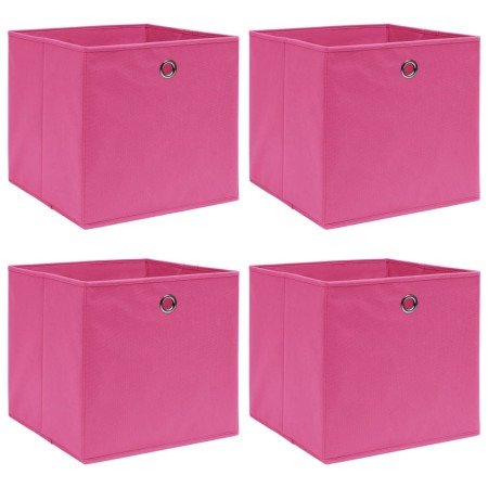 Cajas de almacenaje 4 uds tela rosa 32x32x32 cm de , Cestas para almacenaje - Ref: Foro24-288345, Precio: 25,18 €, Descuento: %