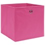 Cajas de almacenaje 4 uds tela rosa 32x32x32 cm de , Cestas para almacenaje - Ref: Foro24-288345, Precio: 25,18 €, Descuento: %