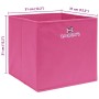 Cajas de almacenaje 4 uds tela rosa 32x32x32 cm de , Cestas para almacenaje - Ref: Foro24-288345, Precio: 25,18 €, Descuento: %