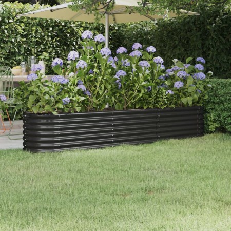 Jardinera acero con recubrimiento polvo antracita 224x40x36 cm de , Maceteros y jardineras - Ref: Foro24-318876, Precio: 52,6...