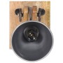 Lámpara de pared madera maciza de mango y hierro plateada E27 de , Apliques de pared - Ref: Foro24-320597, Precio: 32,39 €, D...