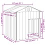 Caseta perros con tejado acero galvanizado gris 117x103x123cm de , Casetas para perros - Ref: Foro24-172349, Precio: 125,91 €...