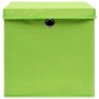 Cajas de almacenaje con tapas 4 uds tela verde 32x32x32 cm de , Cestas para almacenaje - Ref: Foro24-288370, Precio: 31,27 €,...