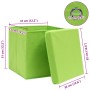 Cajas de almacenaje con tapas 4 uds tela verde 32x32x32 cm de , Cestas para almacenaje - Ref: Foro24-288370, Precio: 31,27 €,...