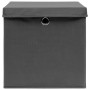 Cajas de almacenaje con tapas 10 uds gris 28x28x28 cm de , Cestas para almacenaje - Ref: Foro24-325194, Precio: 59,19 €, Desc...