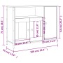 Aparador madera de ingeniería roble ahumado 100x35x75 cm de , Aparadores - Ref: Foro24-835511, Precio: 75,64 €, Descuento: %