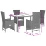 Set comedor de jardín 5 pzas con cojines ratán sintético beige en Conjuntos de jardín | Comprar online en Foru.es