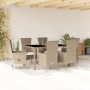 Set comedor de jardín 7 pzas con cojines ratán sintético beige en Conjuntos de jardín | Comprar online en Foru.es