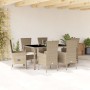 Set comedor de jardín 7 pzas con cojines ratán sintético beige en Conjuntos de jardín | Comprar online en Foru.es