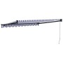Toldo retráctil aluminio y tela azul y blanco 3,5x2,5 m de , Toldos - Ref: Foro24-3154447, Precio: 217,41 €, Descuento: -5%%