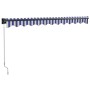 Toldo retráctil aluminio y tela azul y blanco 3,5x2,5 m de , Toldos - Ref: Foro24-3154447, Precio: 217,41 €, Descuento: -5%%