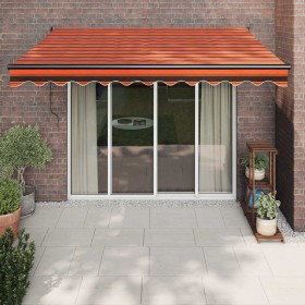 Toldo retráctil aluminio y tela naranja y marrón 3x2,5 m de , Toldos - Ref: Foro24-3154466, Precio: 194,82 €, Descuento: %