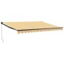 Toldo retráctil aluminio y tela amarillo y blanco 4x3 m | Foro24.es | Tu tienda online para hogar, jardín y más Foro24.es