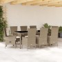 Set comedor de jardín 9 pzas con cojines ratán sintético beige en Conjuntos de jardín | Comprar online en Foru.es