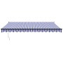 Toldo retráctil automático azul y blanco 4x3 m de , Toldos - Ref: Foro24-3154498, Precio: 366,94 €, Descuento: %
