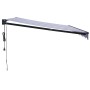 Toldo retráctil automático azul y blanco 4x3 m de , Toldos - Ref: Foro24-3154498, Precio: 366,94 €, Descuento: %