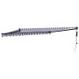 Toldo retráctil automático azul y blanco 4x3 m de , Toldos - Ref: Foro24-3154498, Precio: 366,94 €, Descuento: %