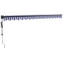 Toldo retráctil automático azul y blanco 4x3 m de , Toldos - Ref: Foro24-3154498, Precio: 366,94 €, Descuento: %