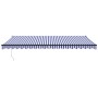 Toldo retráctil automático azul y blanco 5x3 m de , Toldos - Ref: Foro24-3154500, Precio: 432,24 €, Descuento: %