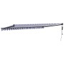 Toldo retráctil automático azul y blanco 5x3 m de , Toldos - Ref: Foro24-3154500, Precio: 432,24 €, Descuento: %