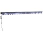 Toldo retráctil automático azul y blanco 5x3 m de , Toldos - Ref: Foro24-3154500, Precio: 432,24 €, Descuento: %