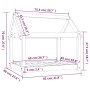 Cama para perros madera maciza de pino 81x60x70 cm de , Camas para perros - Ref: Foro24-822207, Precio: 63,80 €, Descuento: %