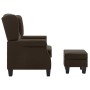 Sillón con reposapiés de tela marrón de , Sillones - Ref: Foro24-320155, Precio: 258,99 €, Descuento: -5%%
