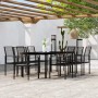 Juego de comedor de jardín 9 piezas negro de , Conjuntos de jardín - Ref: Foro24-3099202, Precio: 548,29 €, Descuento: %