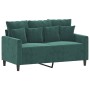 Juego de sofás con cojines 4 piezas terciopelo verde oscuro de , Sofás - Ref: Foro24-3201692, Precio: 646,84 €, Descuento: %