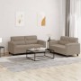Juego de sofás con cojines 2 piezas tela microfibra taupe de , Sofás - Ref: Foro24-3202314, Precio: 520,45 €, Descuento: -5%%