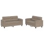 Juego de sofás con cojines 2 piezas tela microfibra taupe de , Sofás - Ref: Foro24-3202314, Precio: 520,45 €, Descuento: -5%%
