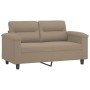 Juego de sofás con cojines 3 piezas tela microfibra gris taupe de , Sofás - Ref: Foro24-3202356, Precio: 649,84 €, Descuento:...